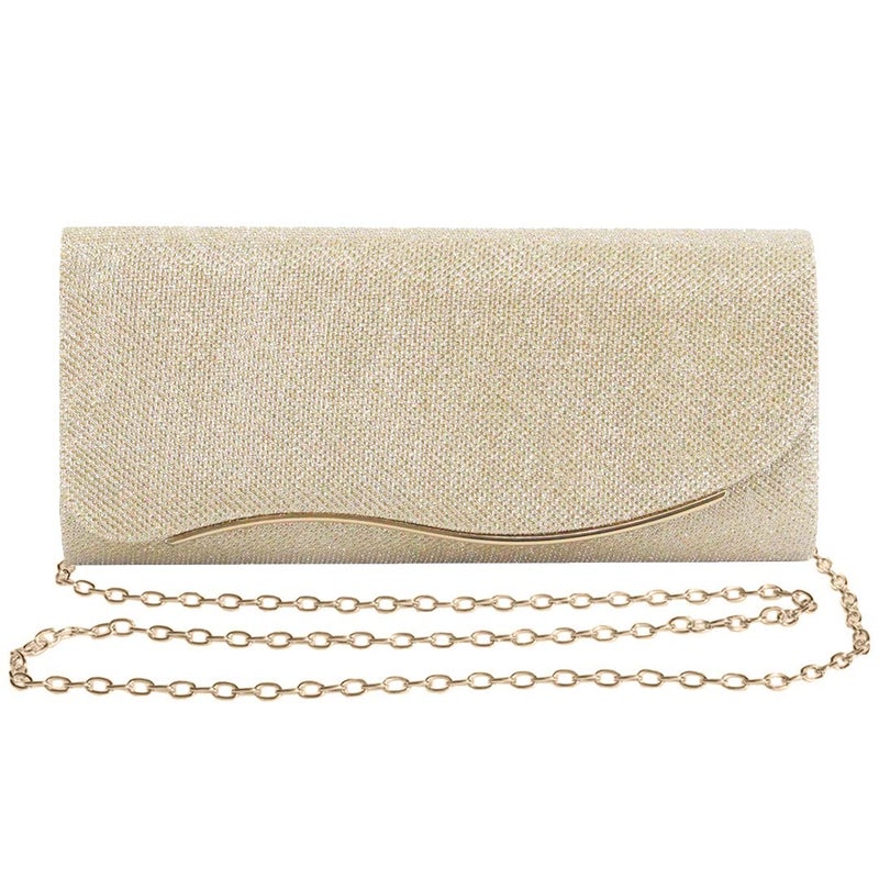 Naimo Women Clutches Glitter Evening Bag Elegant Clutch Purse Chain Shoulder Bag - Image 1